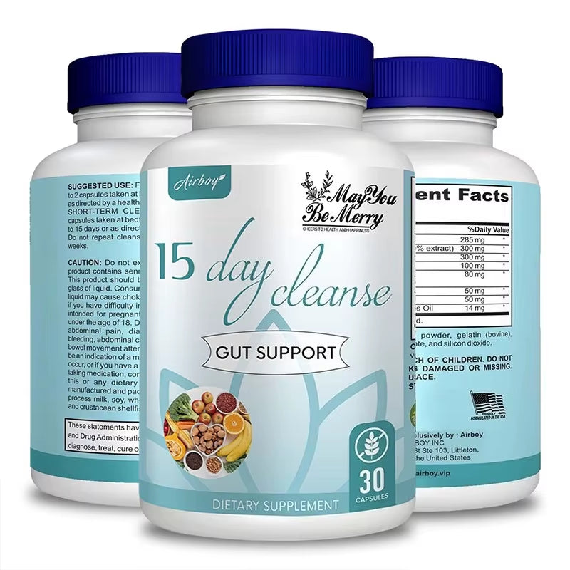 Gut and Colon Cleanse & Detox for Weight Loss-15 Day Quick Cleanser - Capsules Supplement to Flush Toxins&Boost Energy for Adult